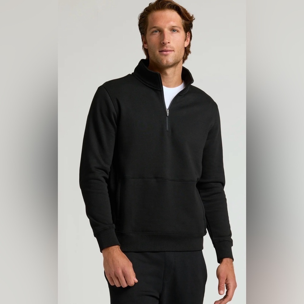 Men's True Classic Black Zip-Up Sweater M - Picture 4 of 6